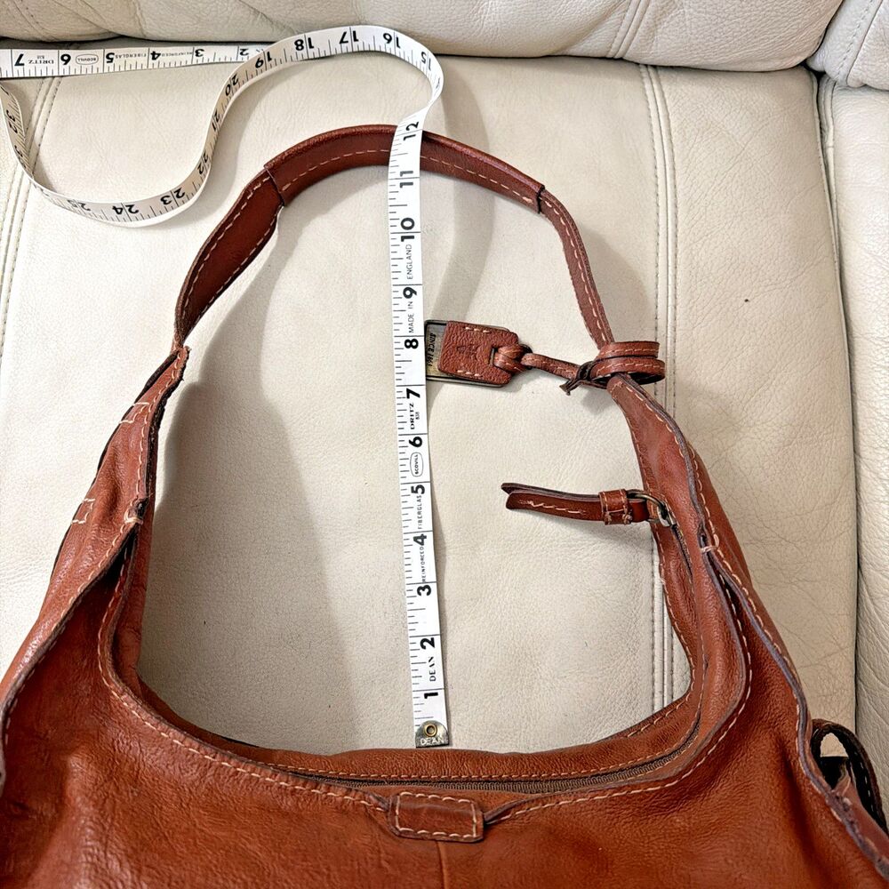 Frye Artisan Leather Hobo Bag Rustic Western Distressed Boho Whiskey NWT - Picture 6 of 16